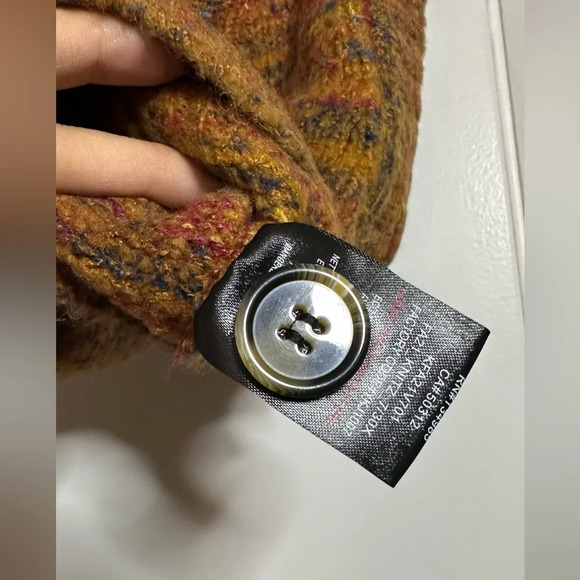 NWT For Love & Lemons Button Up Cropped Sweater Vest Space Dye Size Large - Picture 15 of 15